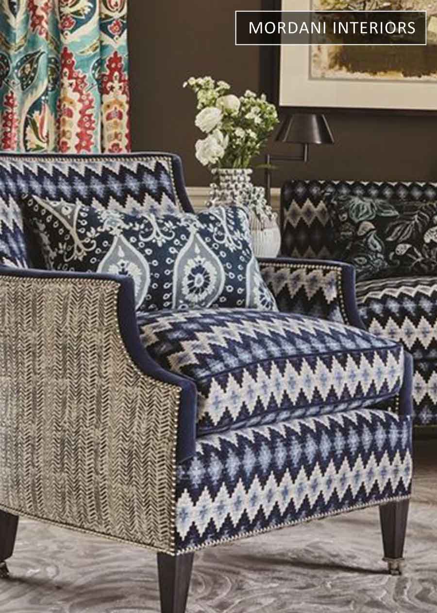 Boho Diamond Printed Upholstery